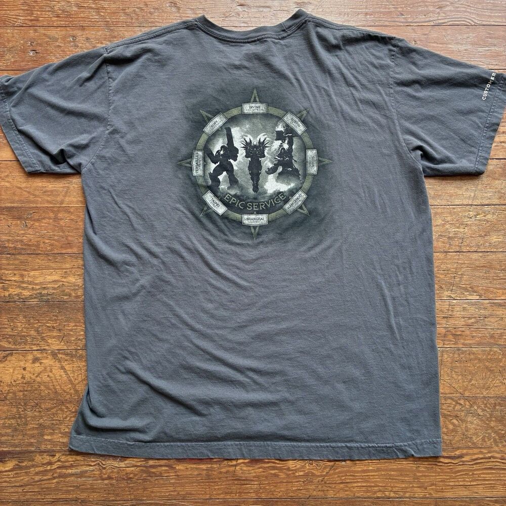 Blizzard Entertainment Mens Customer Service T Shirt Sz XXL 2X Gray Gaming Promo